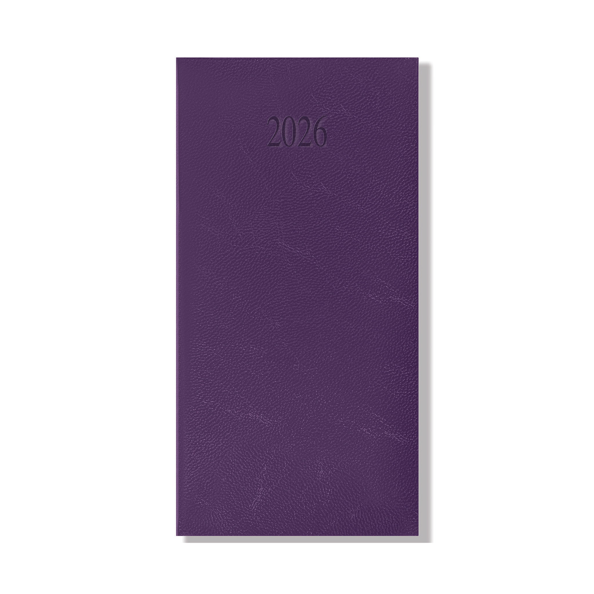 Richmond FineGrain Pocket Diary, Week to View, Purple