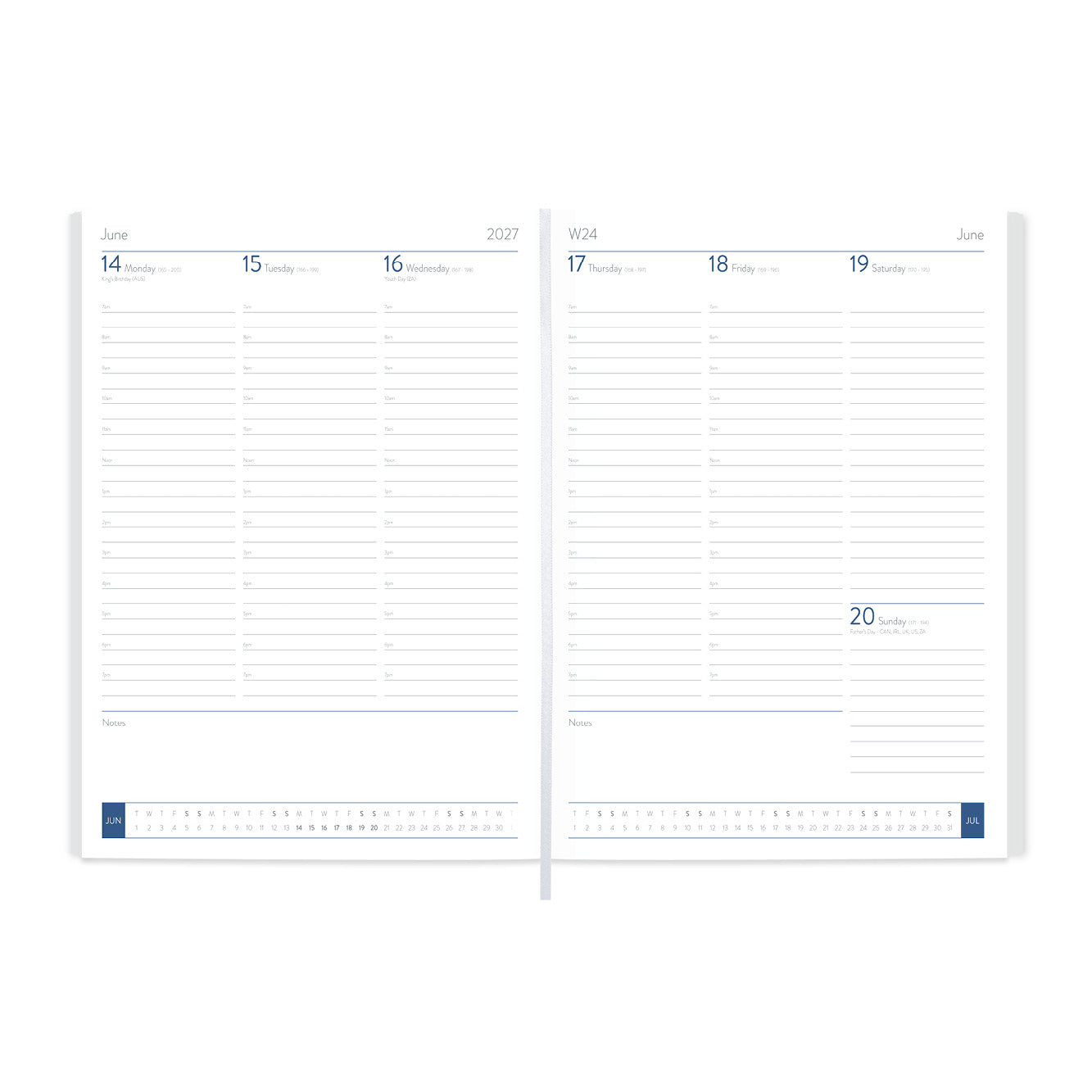 Dorchester Horizon Quarto Desk Diary, Week to View, Black-Red