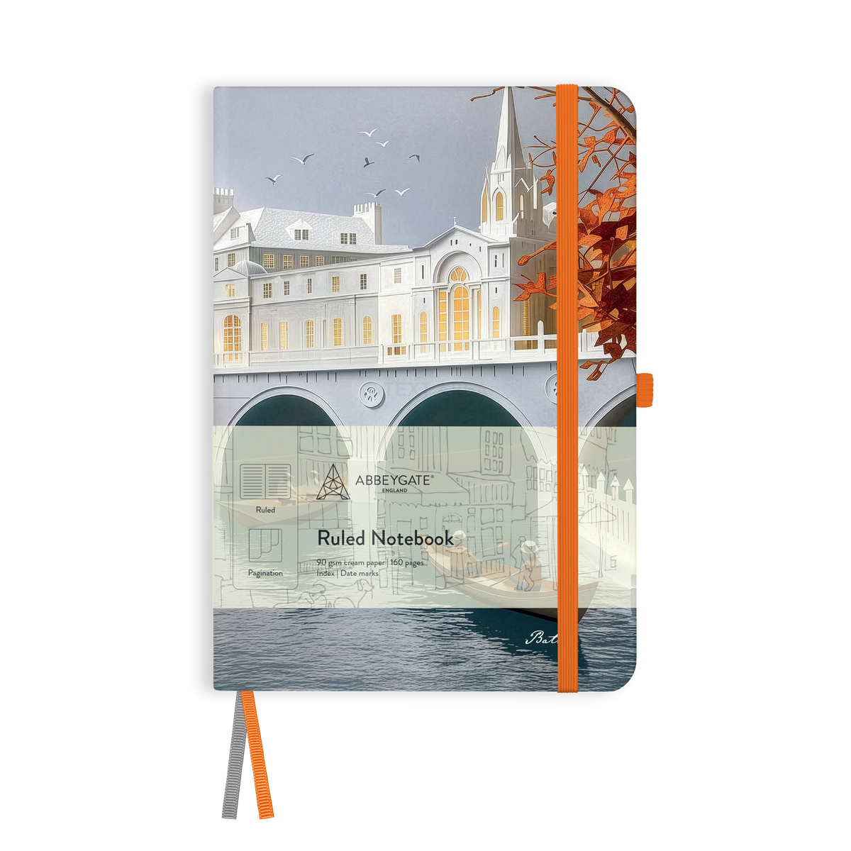 A5 Ruled Notebook with Illustrated hard cover - Bath [TEST]