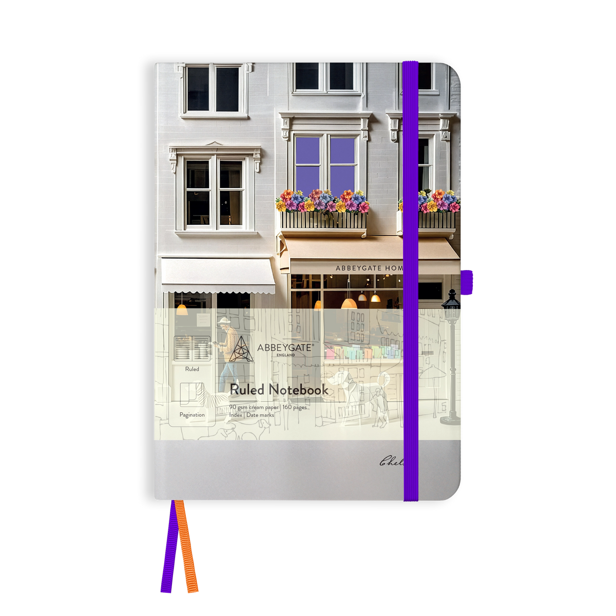 A5 Ruled Notebook with Illustrated hard cover - Chelsea [TEST]