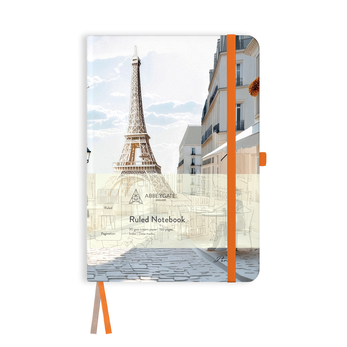 A5 Ruled Notebook with Illustrated hard cover - Paris [TEST]