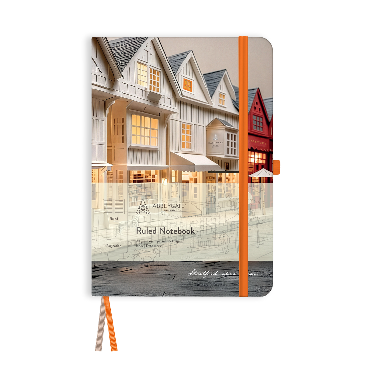 A5 Ruled Notebook with Illustrated hard cover - Stratford [TEST]
