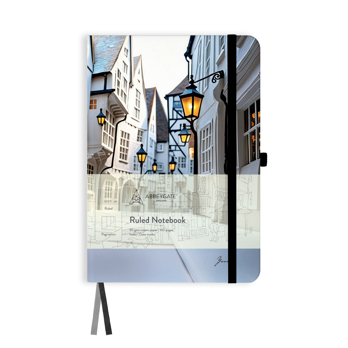 A5 Ruled Notebook with Illustrated hard cover - York [TEST]