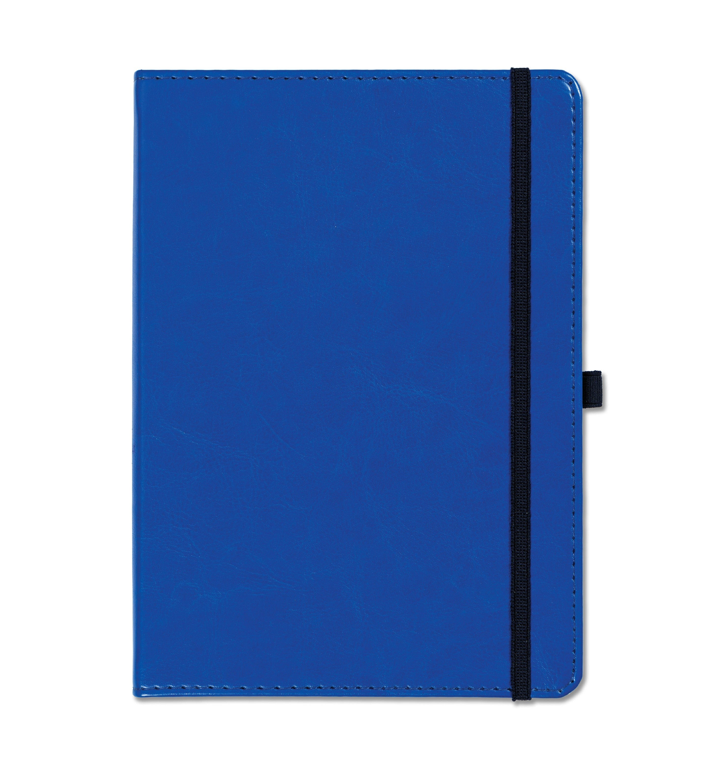 Harrogate Faux Leather A5 Notebook, Feint Ruled, Dark Blue