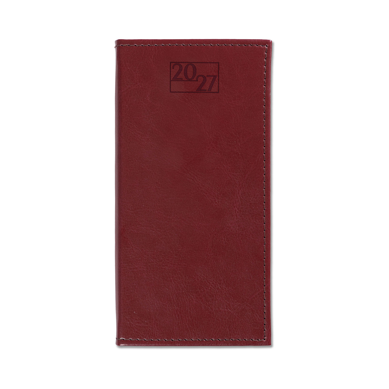 Harrogate SaharaHide Faux Leather Pocket Diary, Week to View, Burgundy