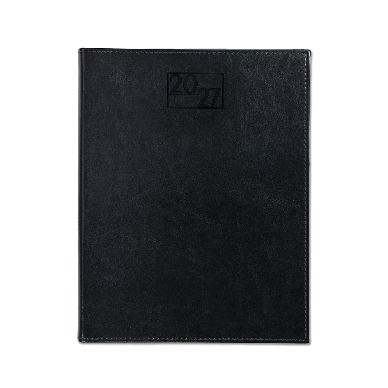 Harrogate SaharaHide Faux Leather Quarto Diary, Week to View, Black