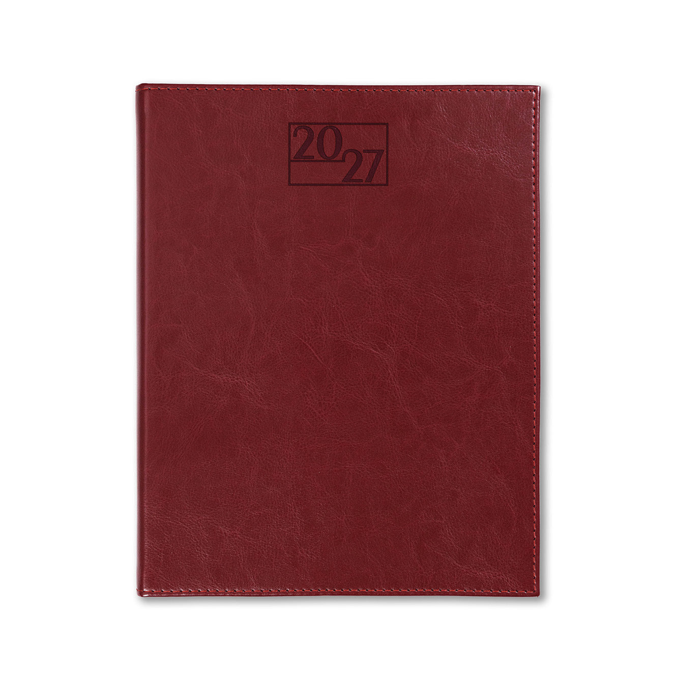 Harrogate SaharaHide Faux Leather Quarto Diary, Week to View, Burgundy