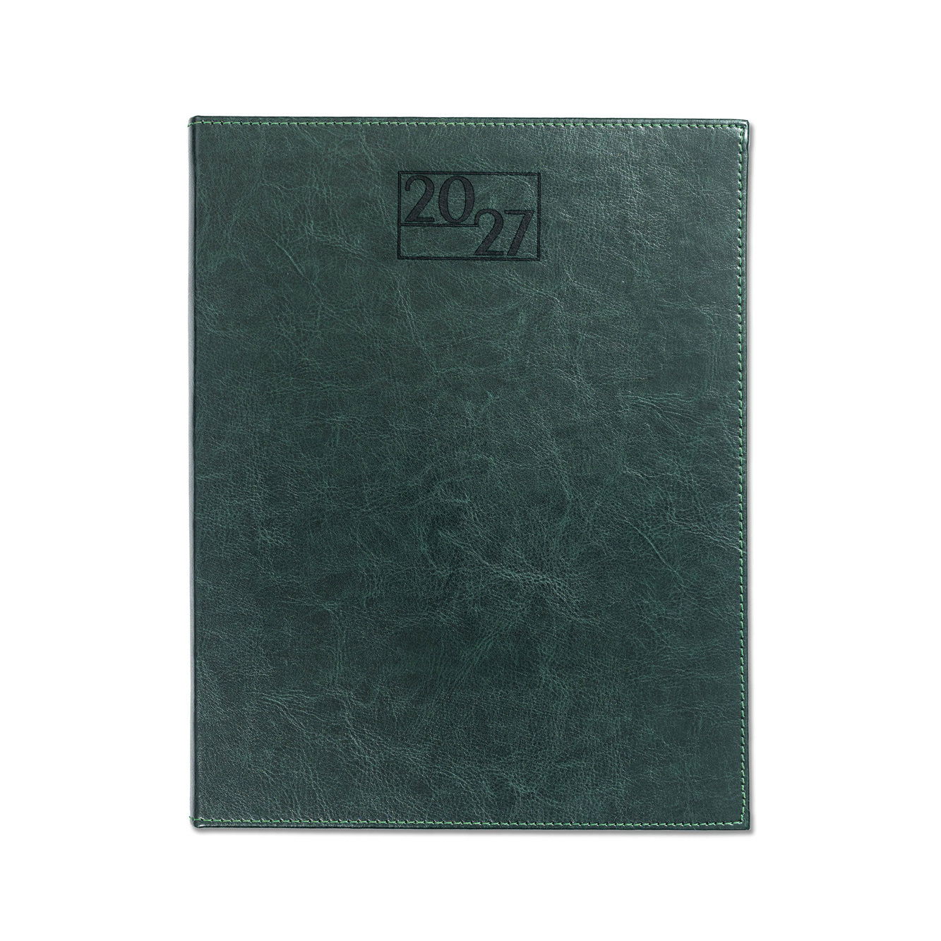 Harrogate SaharaHide Faux Leather Quarto Diary, Week to View, Green