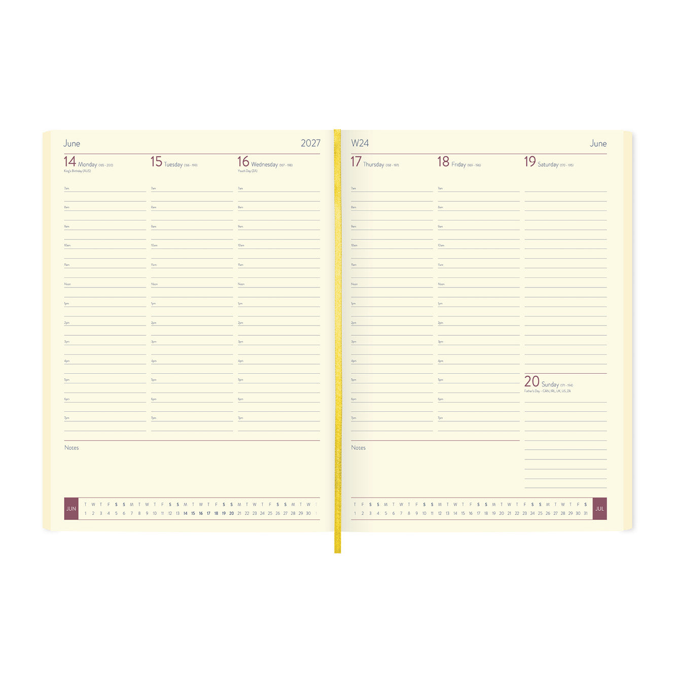 Harrogate SaharaHide Faux Leather Quarto Diary, Week to View, Black