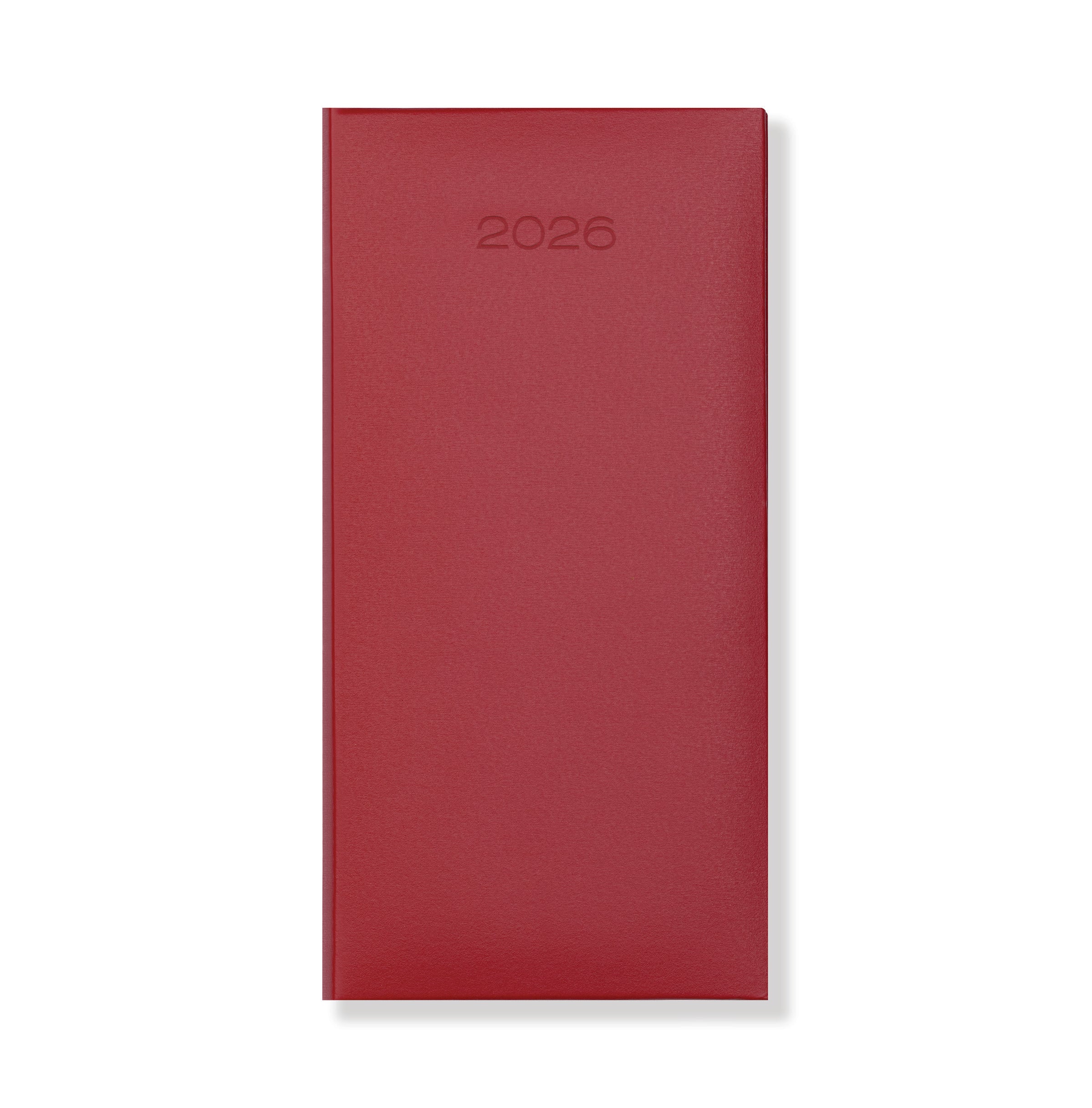 Lewes SmoothGrain Pocket, Week to View, Red