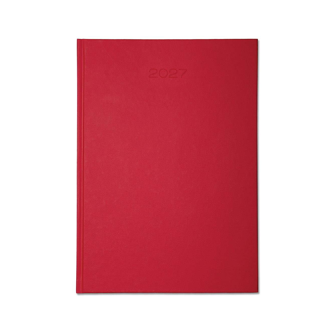 Lewes SmoothGrain A4 Desk Diary, Day Per Page, Red