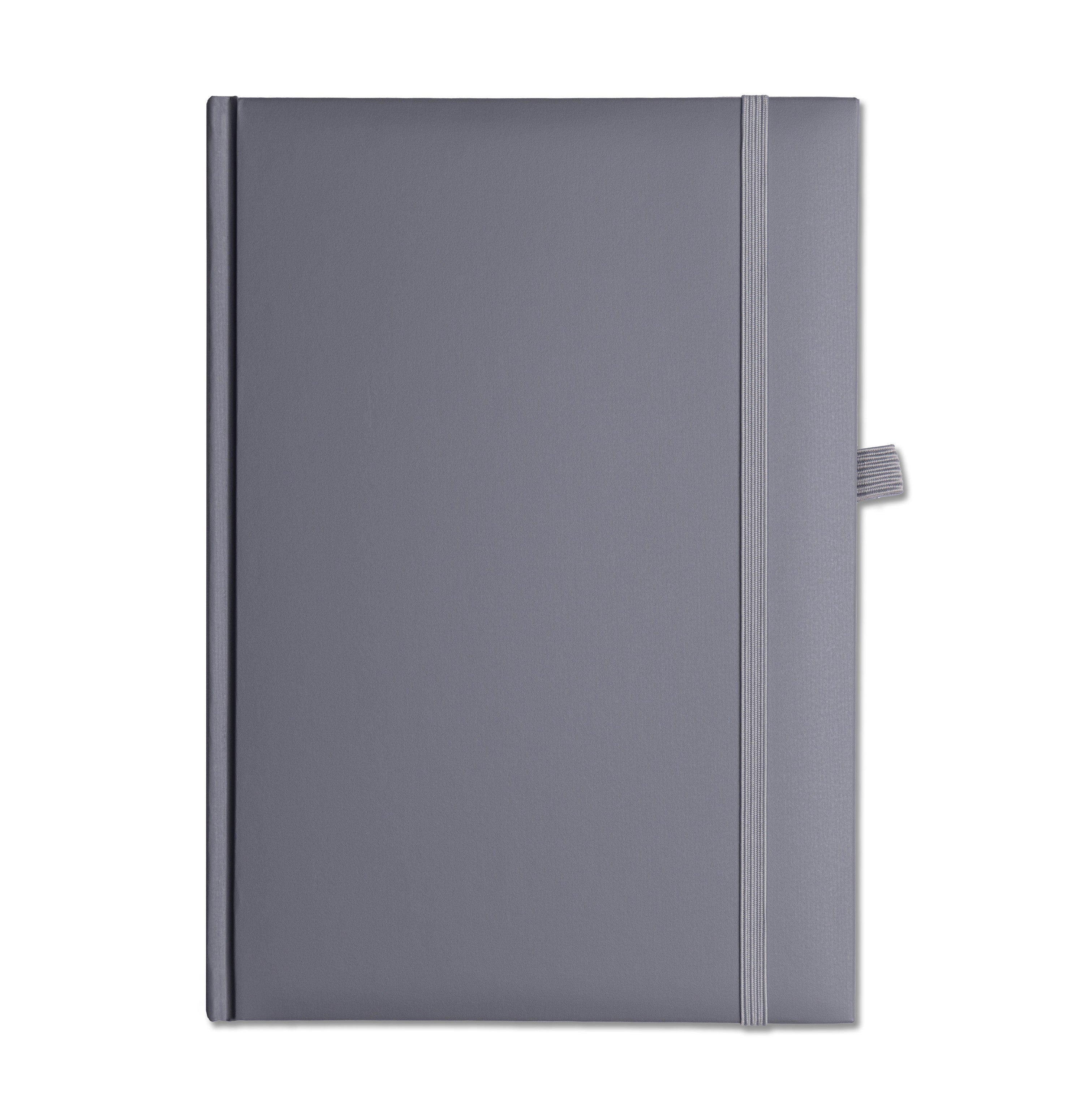 Lewes SmoothGrain A5 Notebook, Feint Ruled, Pewter
