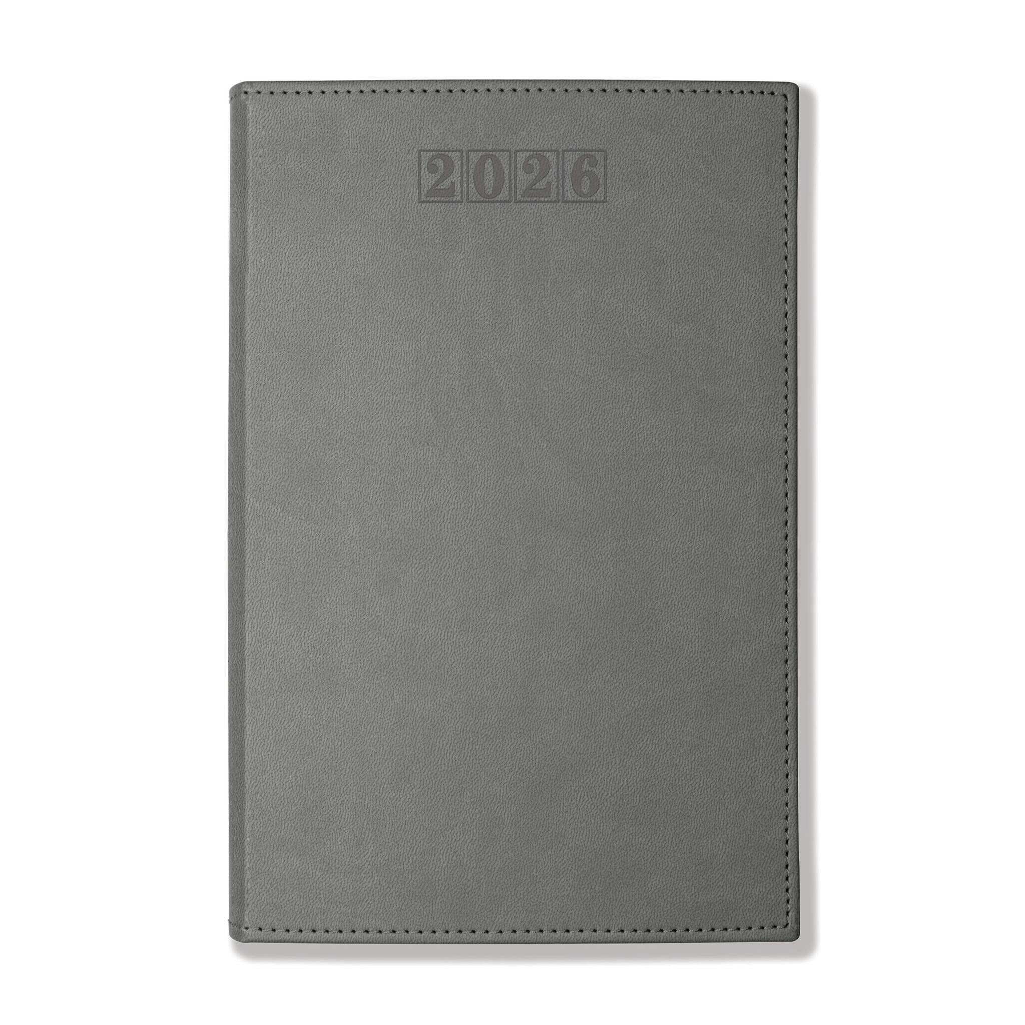Dorchester NewHide A5 Desk Diary, Week To View, Grey