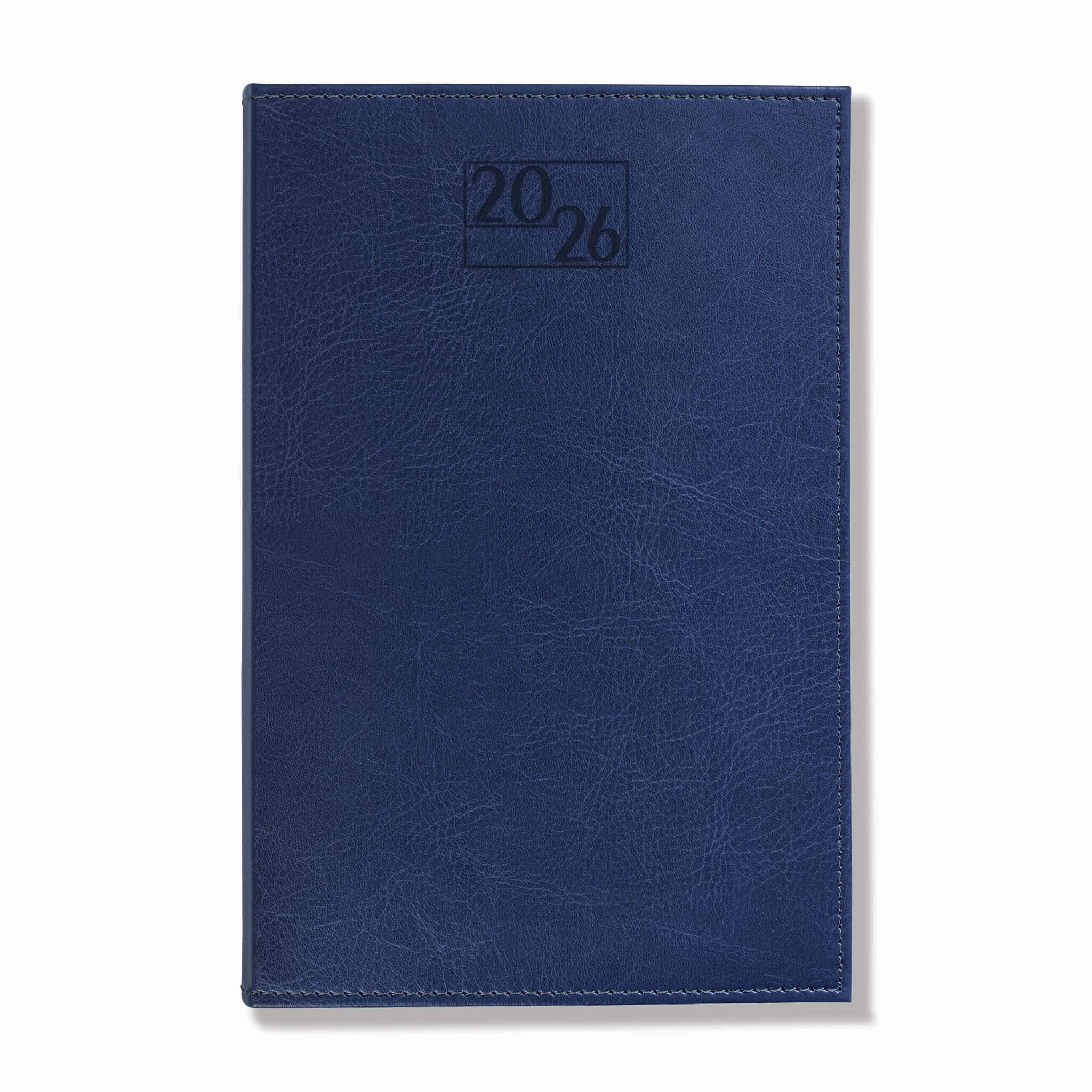 Harrogate SaharaHide Faux Leather A5 Diary, Day Per Page, Dark Blue