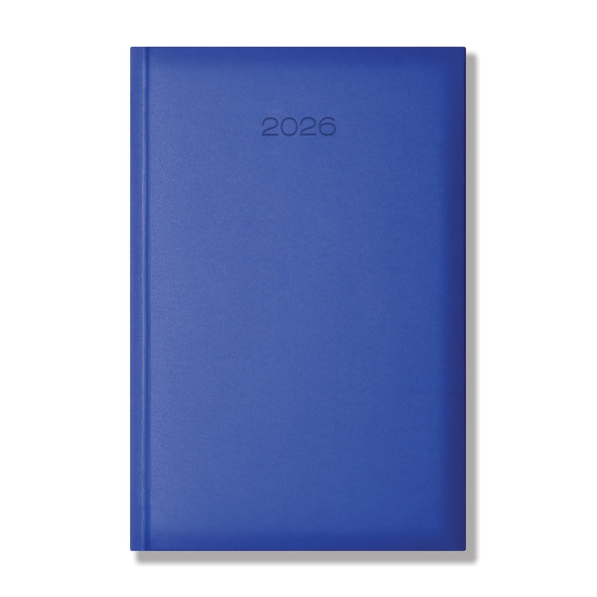 Lewes SmoothGrain A5 Desk Diary, Day Per Page, Royal Blue
