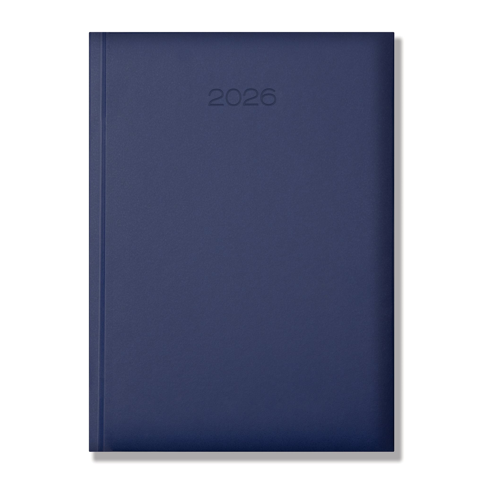 Lewes SmoothGrain Quarto Desk Diary, Week to View, Blue