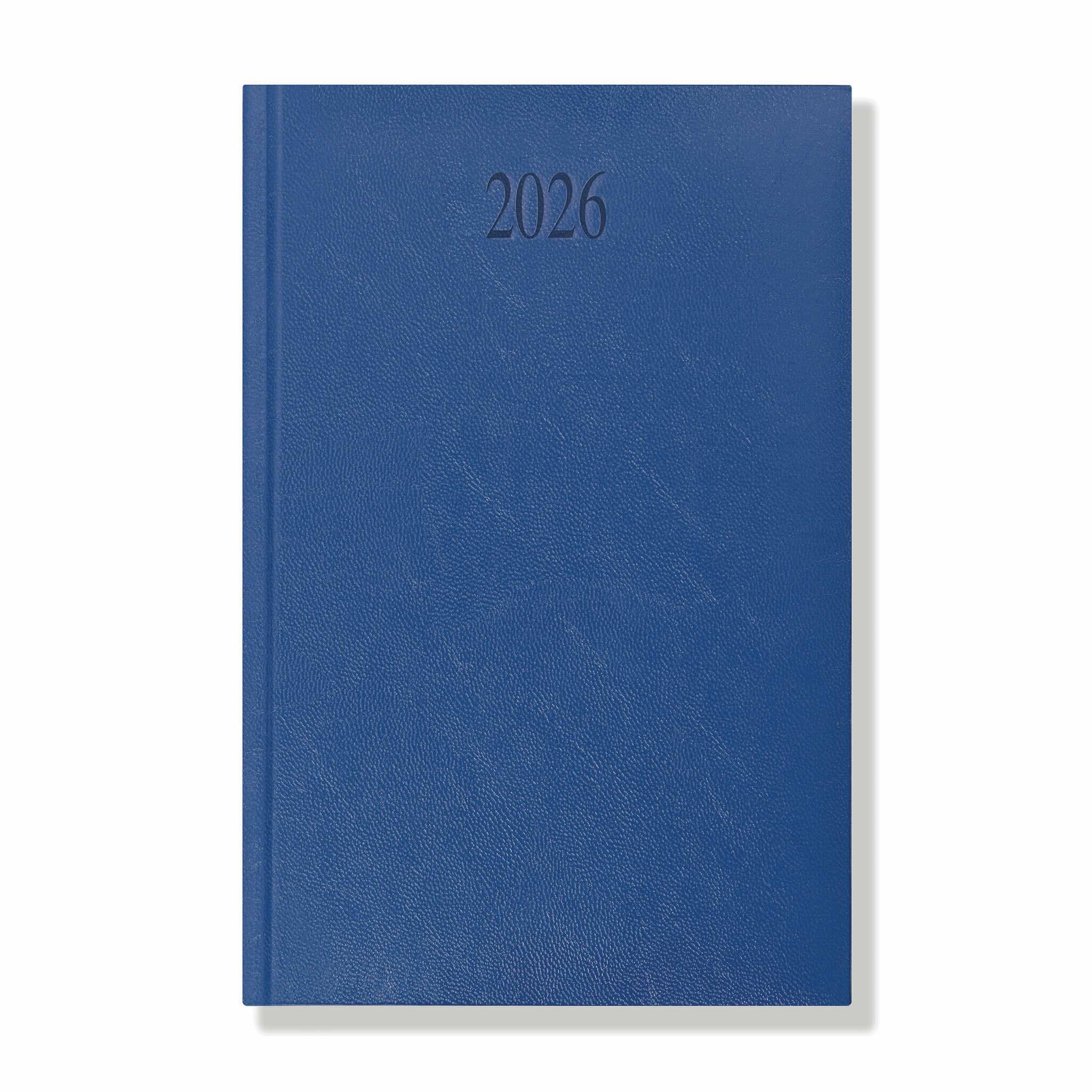 Richmond FineGrain A5 Desk Diary, Week To View, Blue