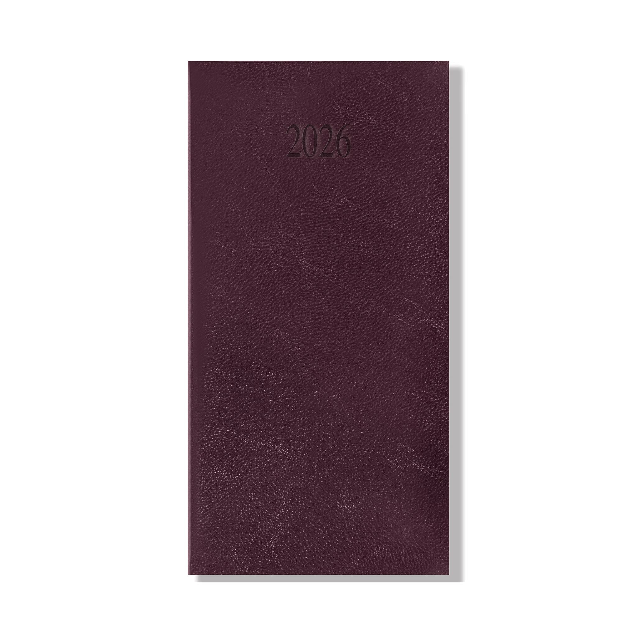 Richmond FineGrain Pocket Diary, Week to View, Burgundy