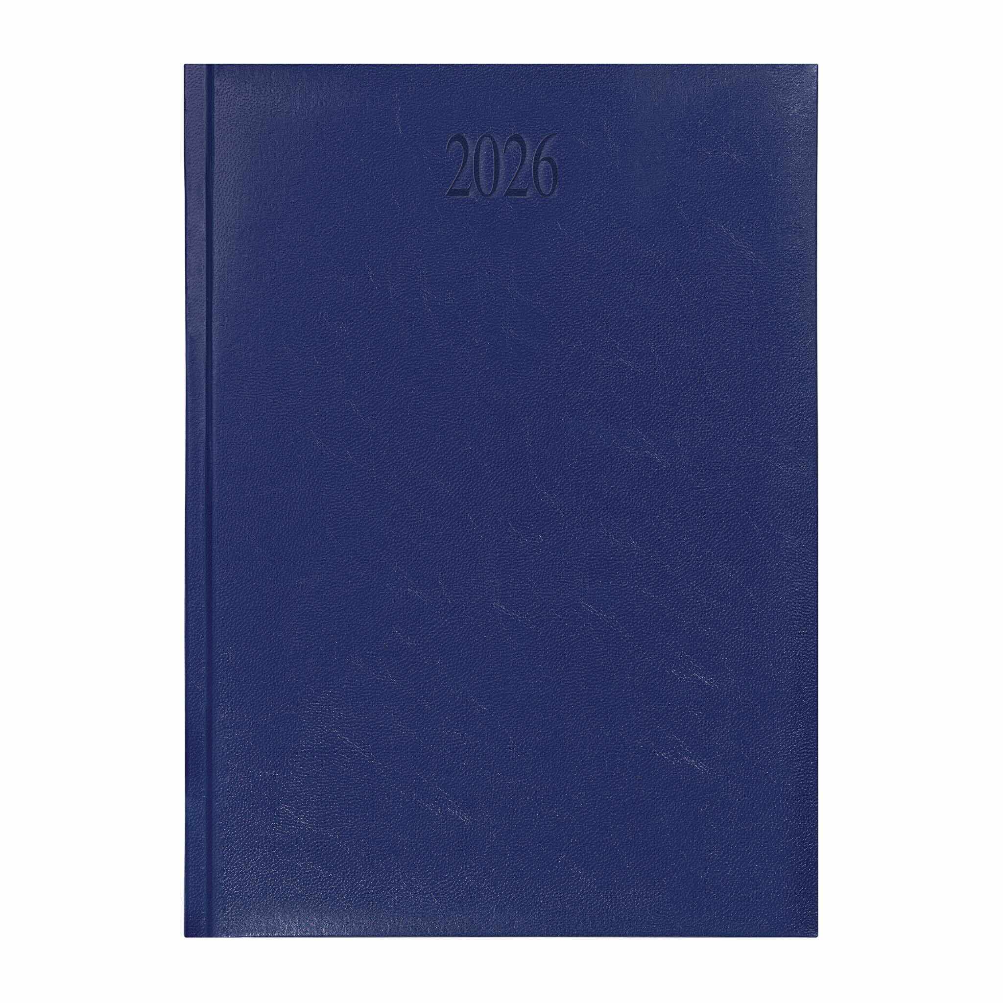 Richmond FineGrain Quarto Desk Diary, Day Per Page, Dark Blue