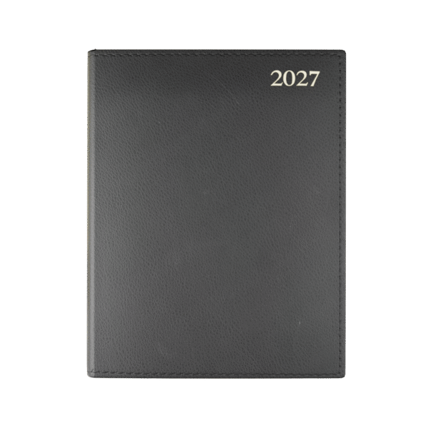 Chelsea Leather Quarto Diary, Week To View, Black