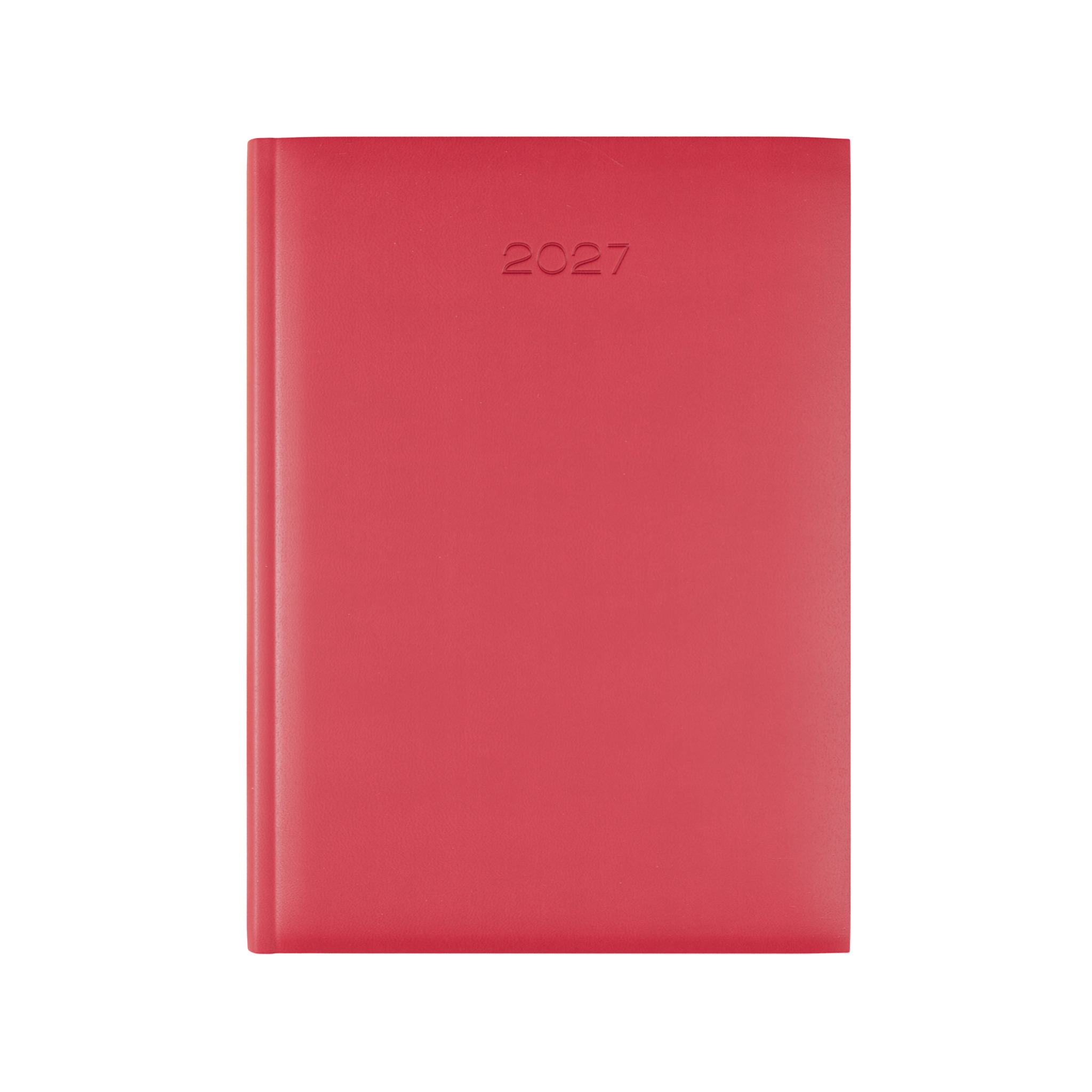 lewes-smoothgrain-a5-desk-diary-day-per-page-red