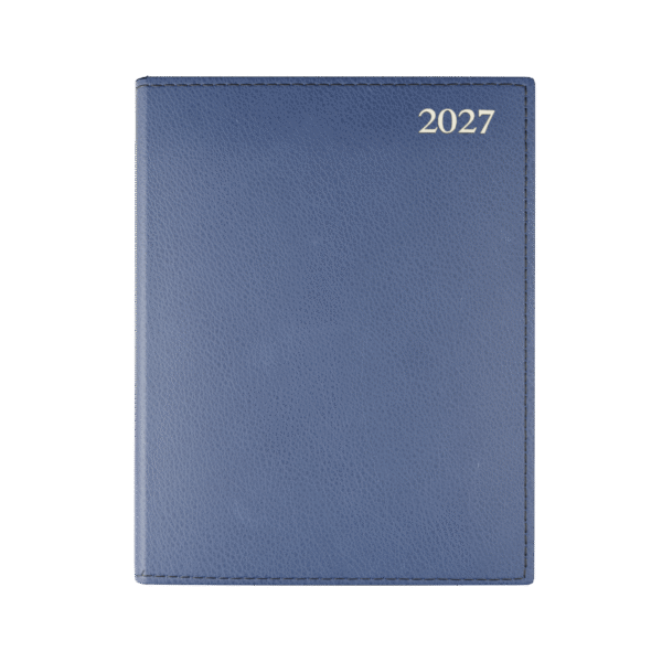 Chelsea Leather Quarto Diary, Week To View, Blue