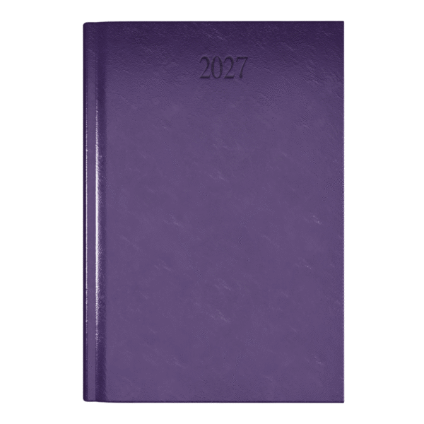 Richmond FineGrain A4 Desk Diary, Day Per Page, Purple