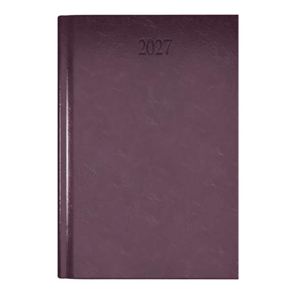 Richmond FineGrain A4 Desk Diary, Day Per Page, Burgundy