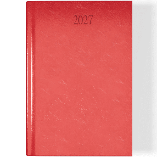 Richmond FineGrain A4 Desk Diary, Day Per Page, Red