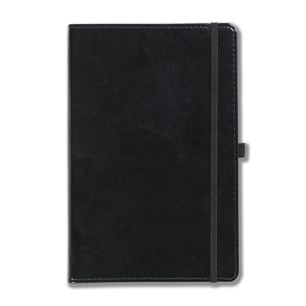 harrogate-faux-leather-a5-notebook-feint-ruled-black
