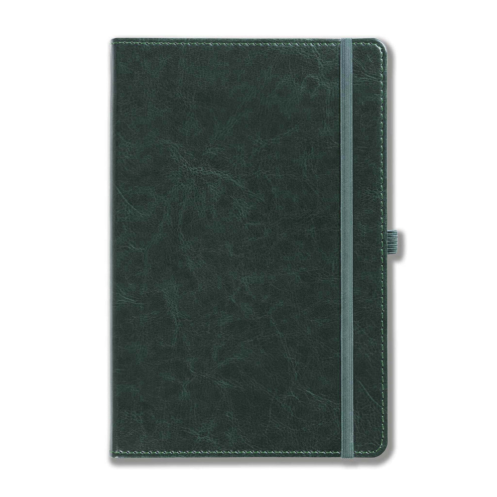 harrogate-faux-leather-a5-notebook-feint-ruled-green