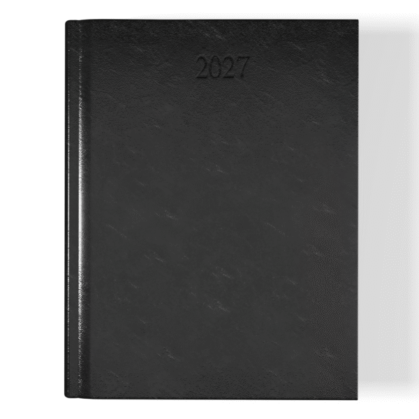 Richmond FineGrain Quarto Desk Diary, Week to View, Black